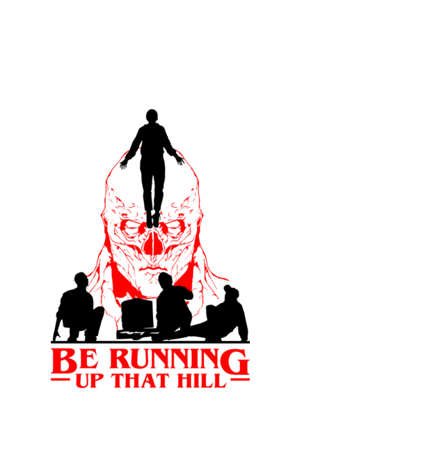 vecna running up that hill model alb pe tricou