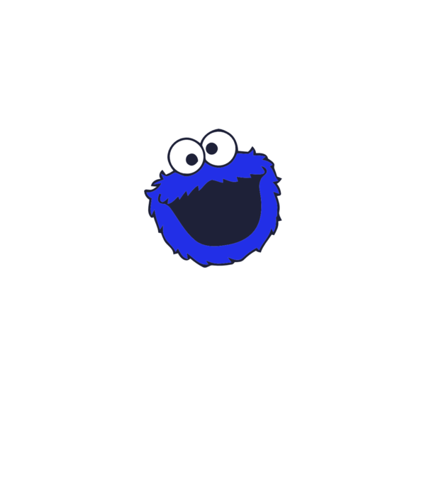 Cookie Monster Face model negru pe tricou