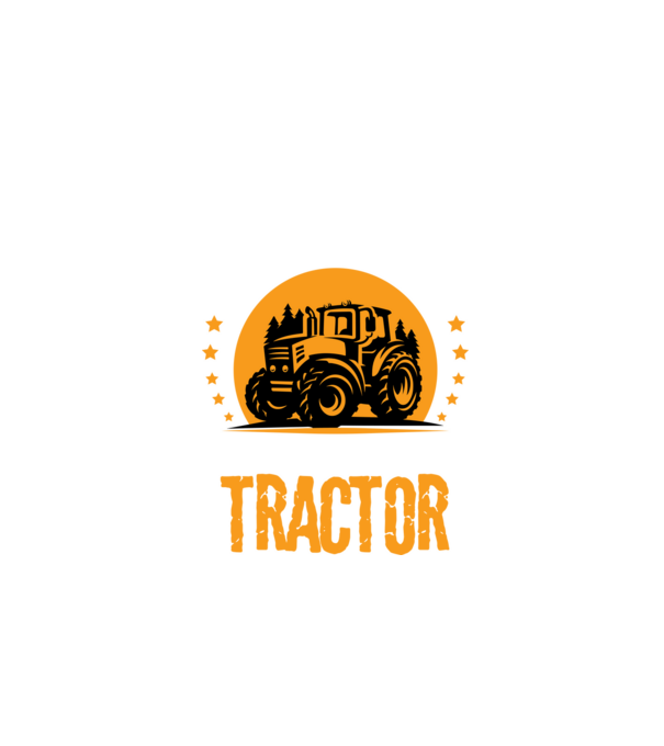 Bărbatul adevărat conduce un tractor model negru pe tricou