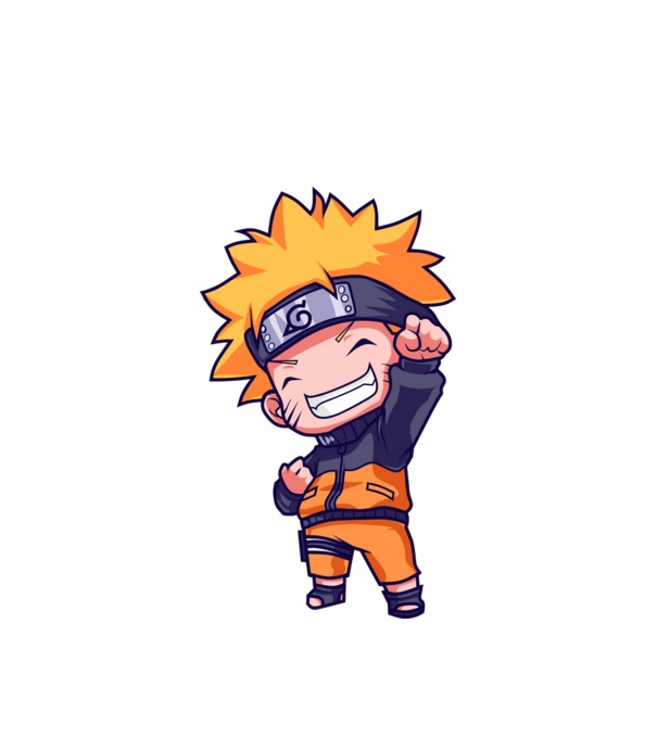 NARUTO model alb pe tricou