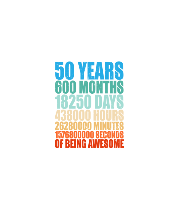 50 years of being awesome model negru pe tricou