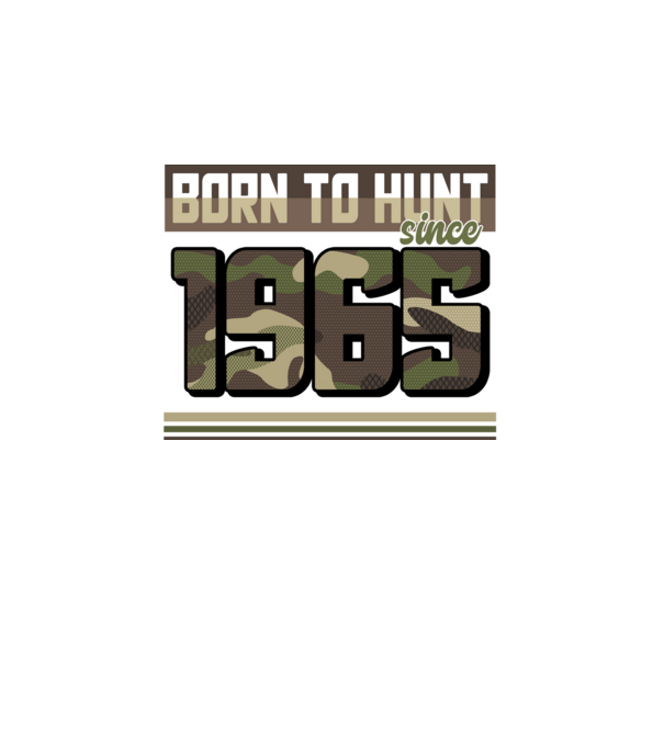 Born to hunt since 1965 model negru pe tricou