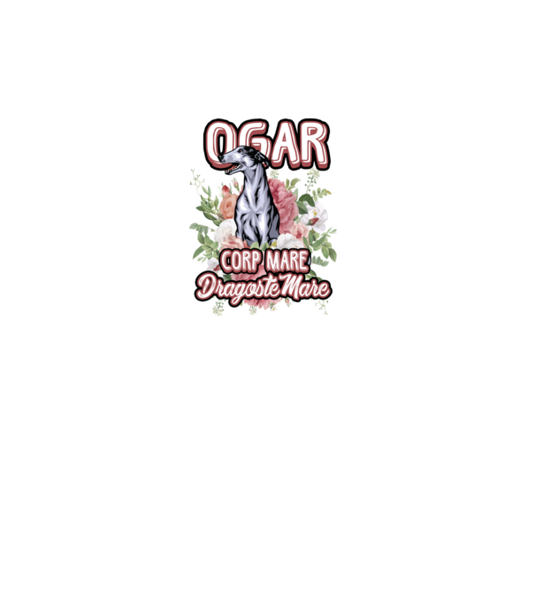 Ogar - picioare lungi dragoste multă model alb pe tricou