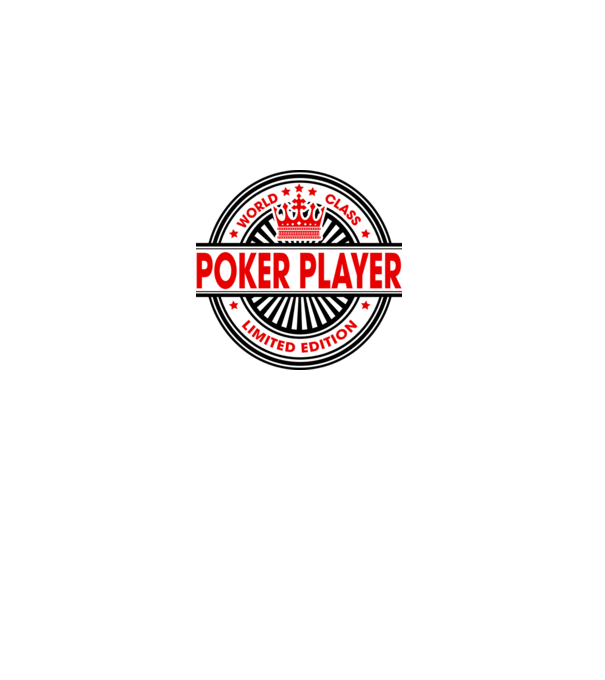 World class JUCĂTOR POKER model alb pe tricou