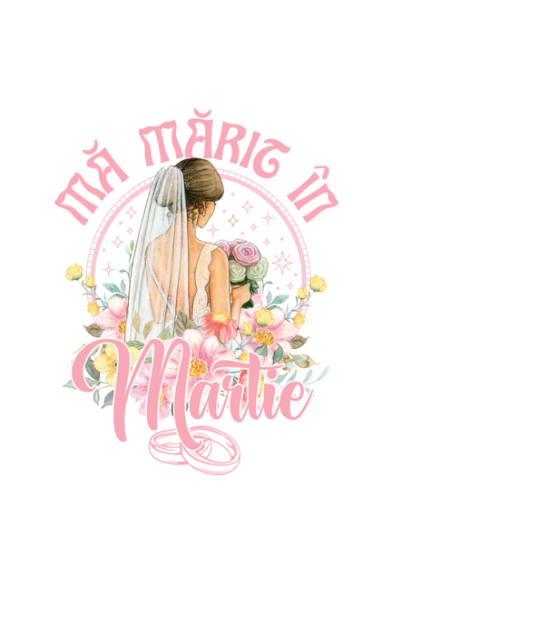 mă mărit - în martie model negru pe tricou