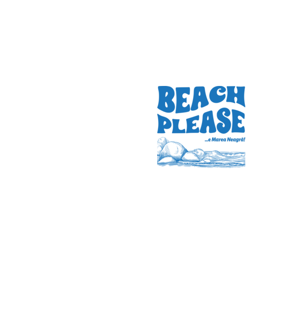 Beach please, e Marea Neagră! model galben neon pe tricou