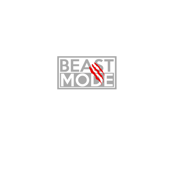Beast mode model negru pe tricou