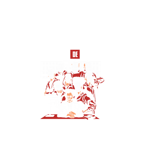 La casa de papel grupo model negru pe tricou