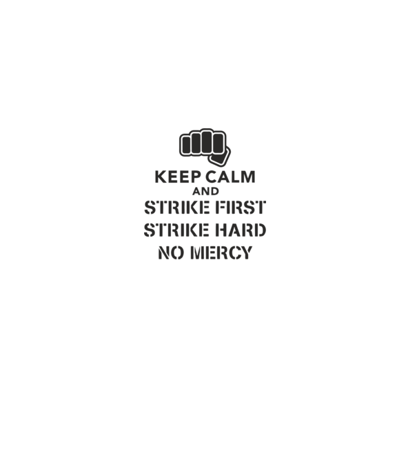 Keep calm and strike first cobra kai model gri pe tricou