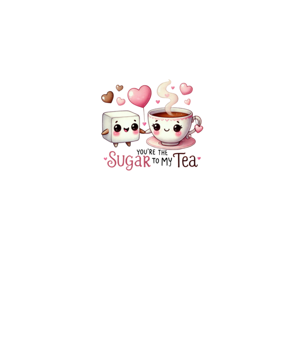Sugar to my Tea model alb pe tricou