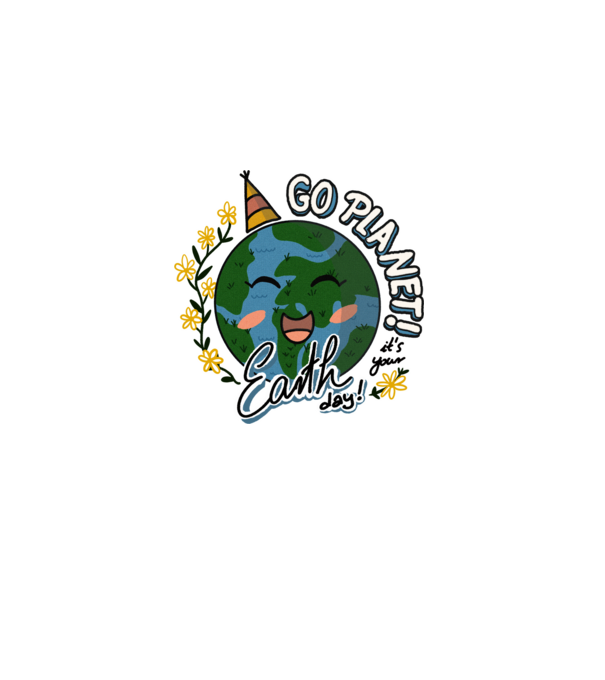 Go planet model alb pe tricou