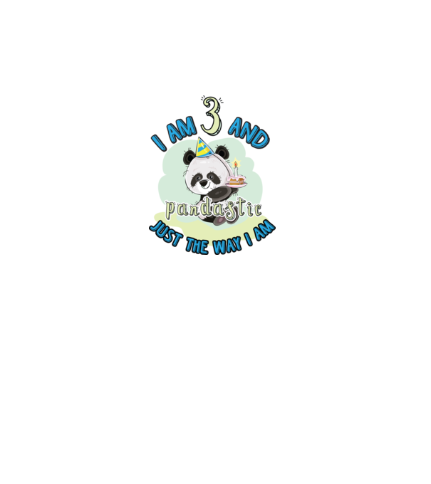 PANDASTIC 3 model alb pe tricou