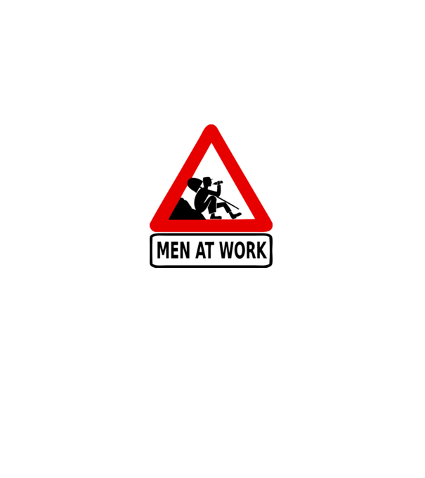 men at work model gri pe tricou