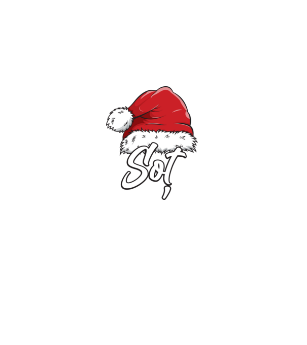 soț Santa Hat model negru pe tricou