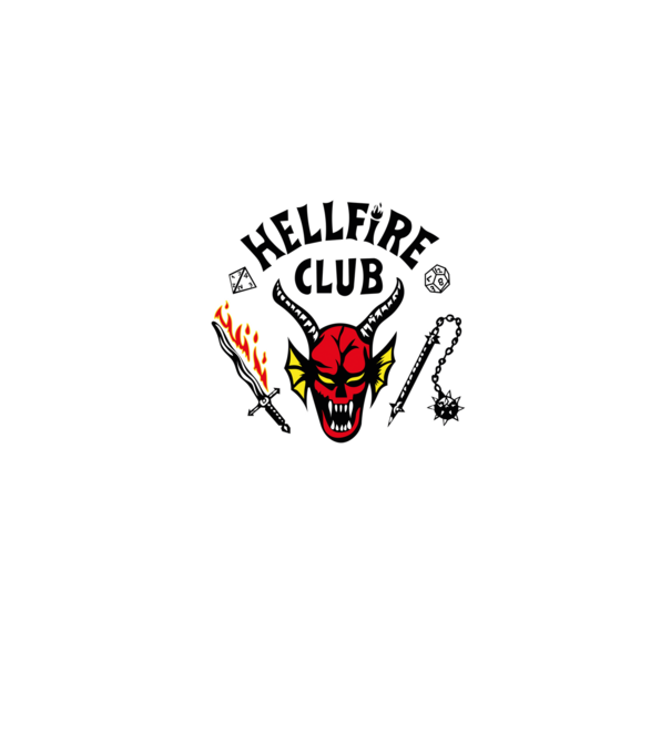 HELLFIRE CLUB model gri pe tricou