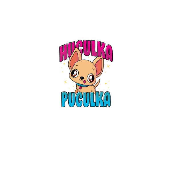 Huculka Puculka chivava model negru pe tricou