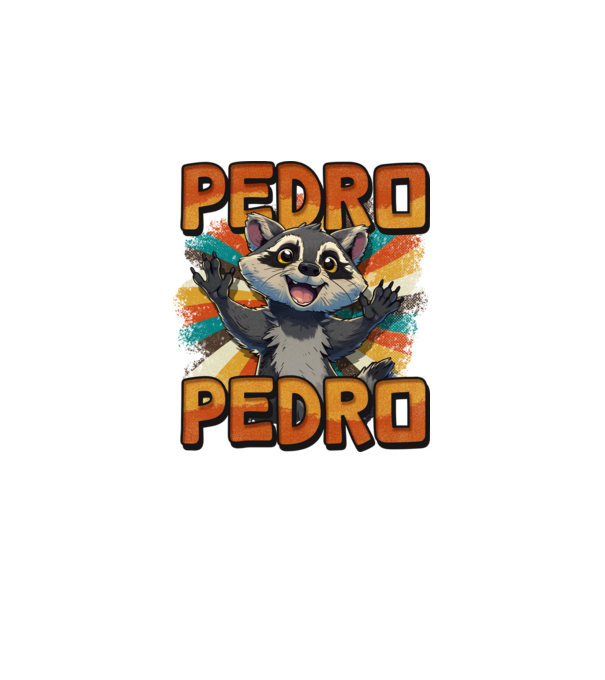 Retro Pedro model negru pe tricou