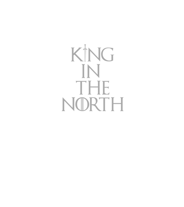 King in the North model negru pe tricou