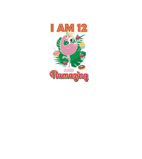 FLAMAZING Birthday 12 Years old model alb pe tricou