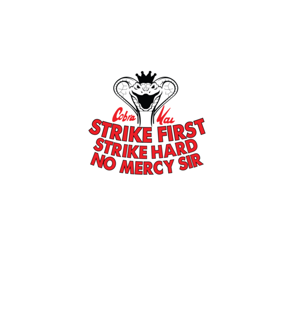 Strike first strike hard logo model alb pe tricou