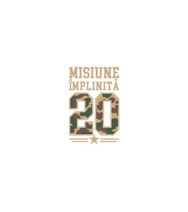 Misiune împlinită 20 model nisipiu pe tricou