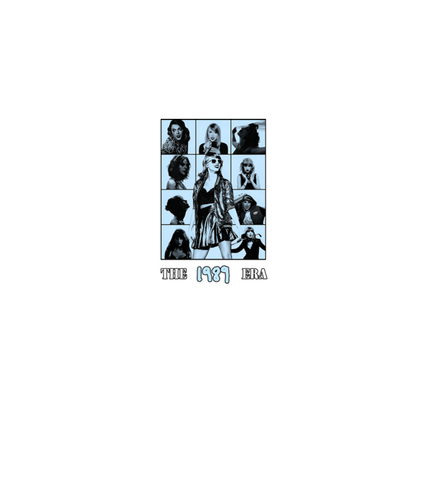 Taylor Swift ERAS blue model negru pe tricou