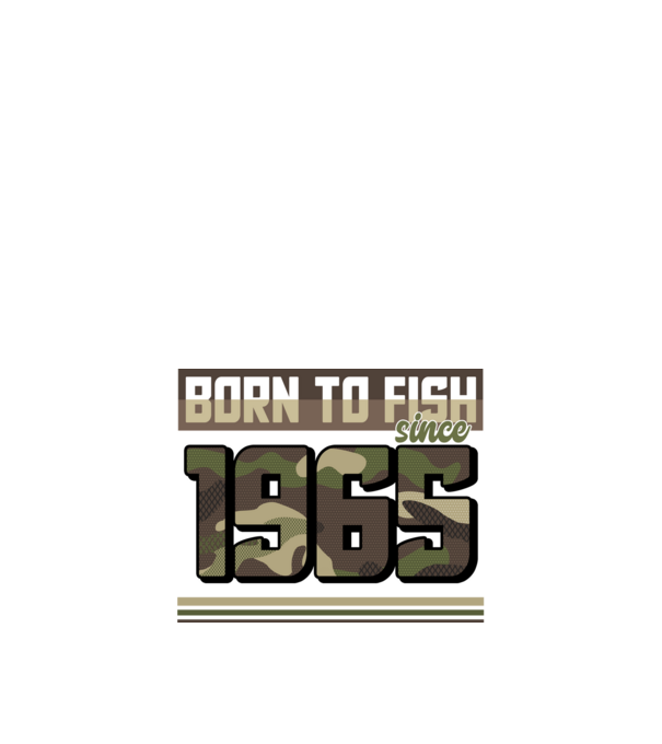 Born to fish since 1965 model negru pe tricou