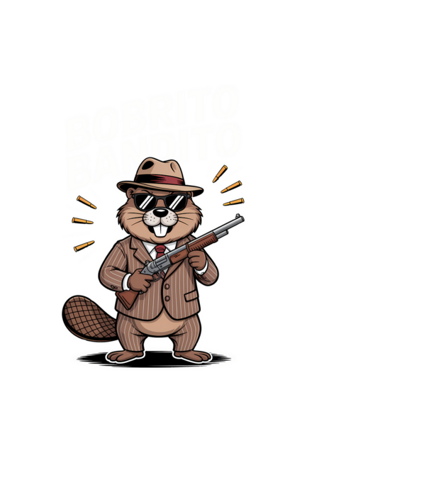 Bobrito Bandito model negru pe tricou