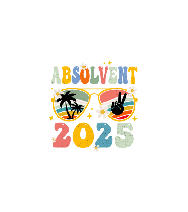 Absolvent 2025 model negru pe tricou