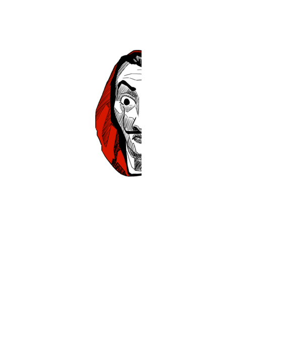 classic logo money heist model negru pe tricou