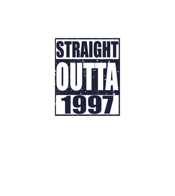 Straight Outta - 1997 model galben neon pe tricou