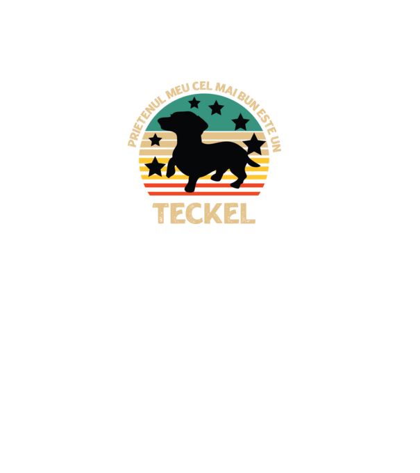 Prietenul meu cel mai bun este un teckel model negru pe tricou