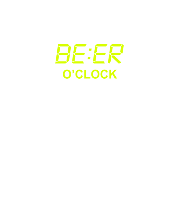 'Beer o'' clock' model verde neon pe tricou
