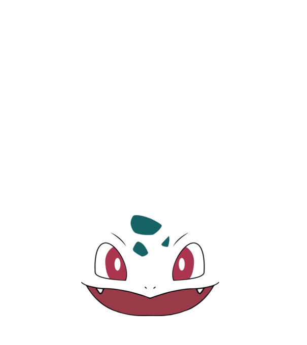 Bulbasaur model negru pe tricou