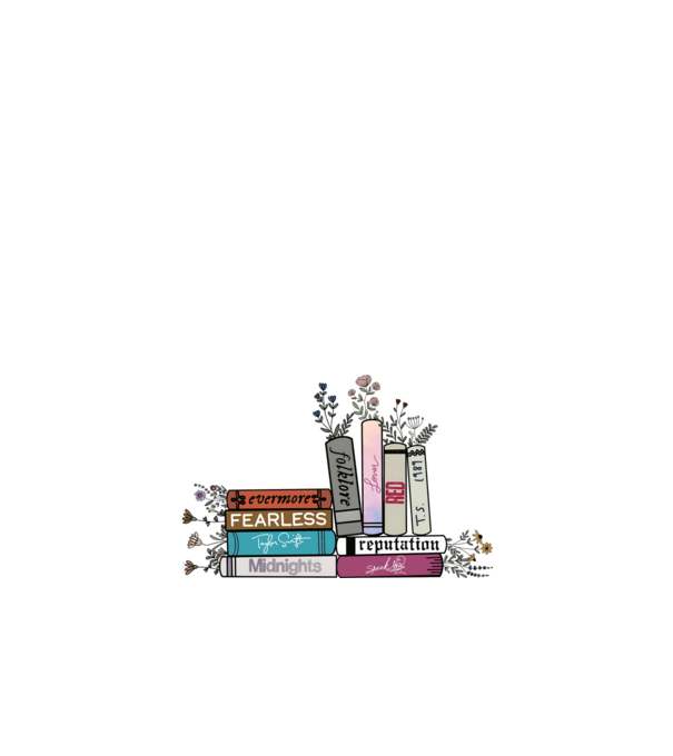 Eras tour books color 2 model alb pe tricou