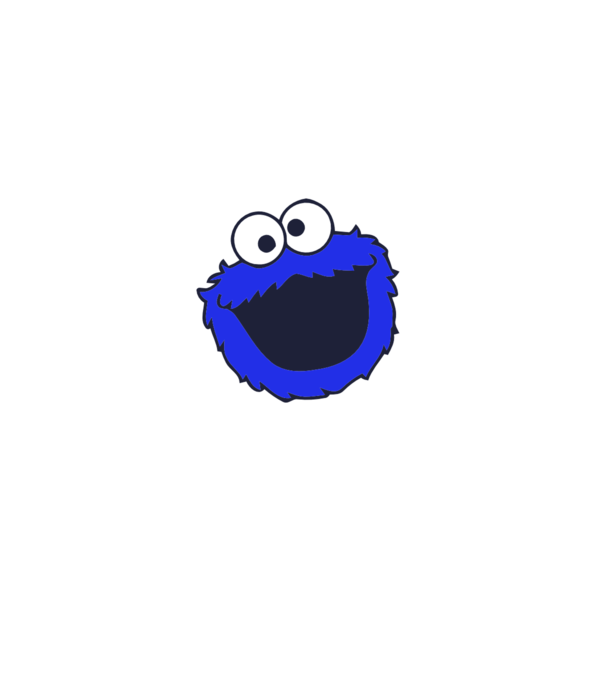 Cookie Monster Face model negru pe tricou