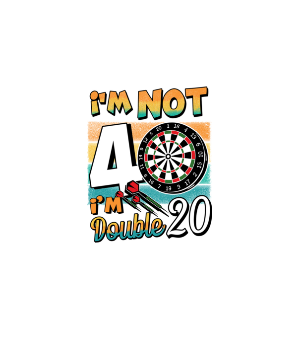 Darts Birthday 40 years old model negru pe tricou