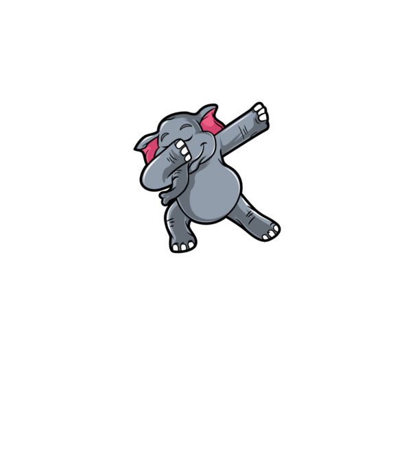 Elefant DAB model albastru închis pe tricou