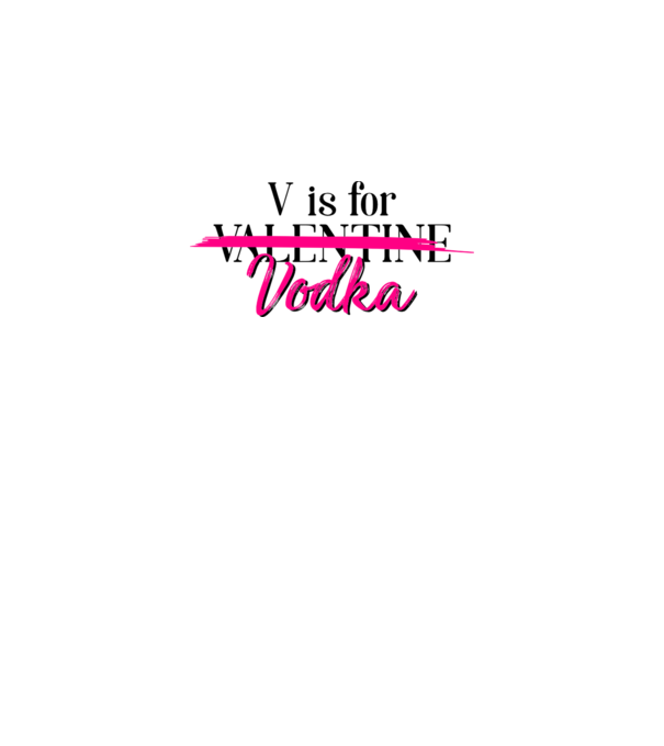 V for Vodka model alb pe tricou