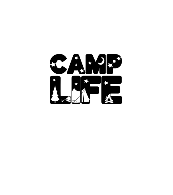 Camp life 2c model alb pe tricou