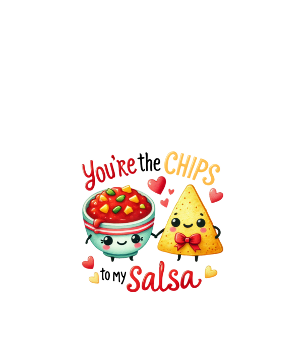 Chips to my Salsa model alb pe tricou