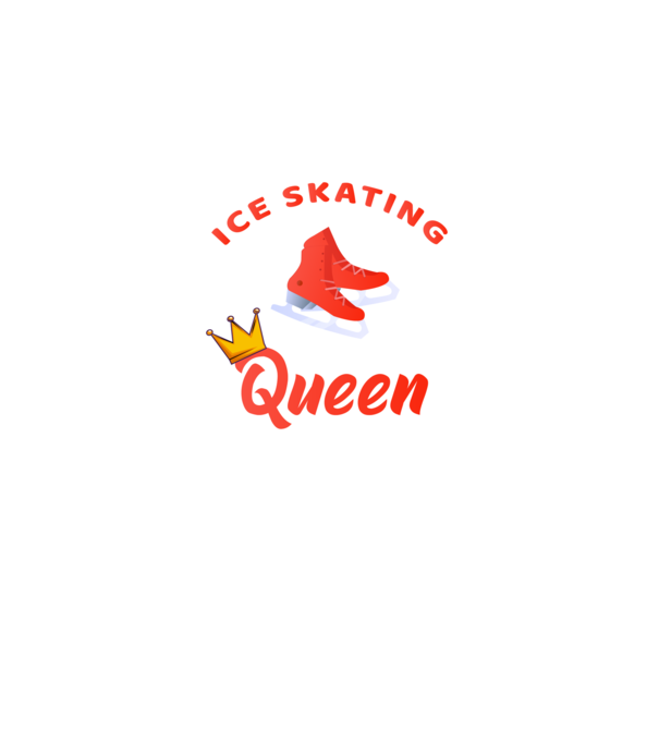Ice skatin Queen model negru pe tricou