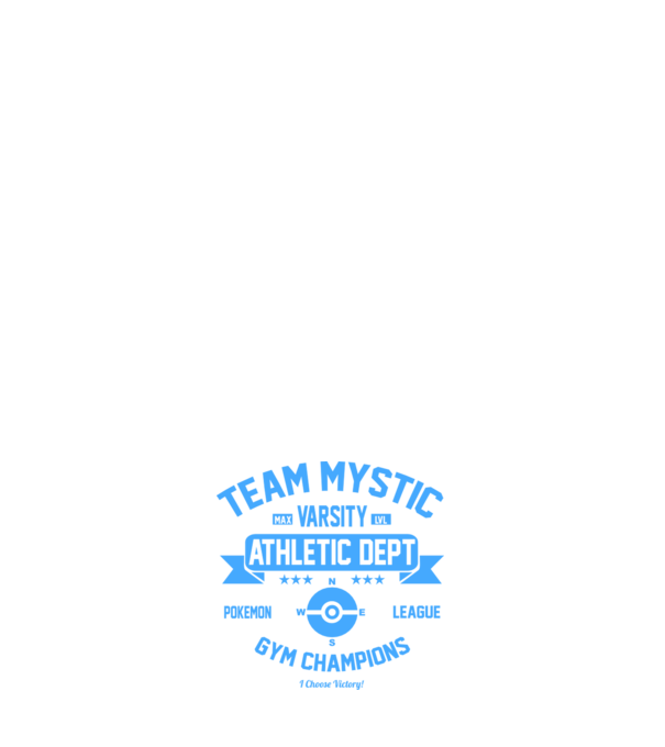 Mystic champions model albastru închis pe tricou
