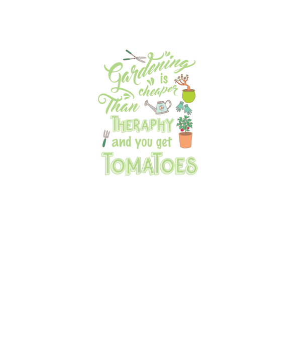 Gardening is cheaper than theraphy model negru pe tricou