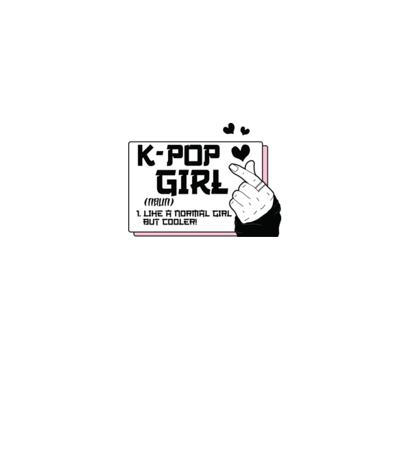 K-POP FANGIRL model alb pe tricou