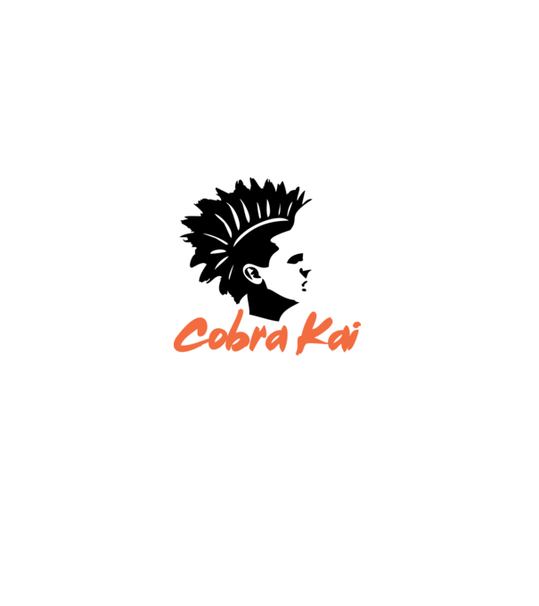 cobra kai punk model alb pe tricou