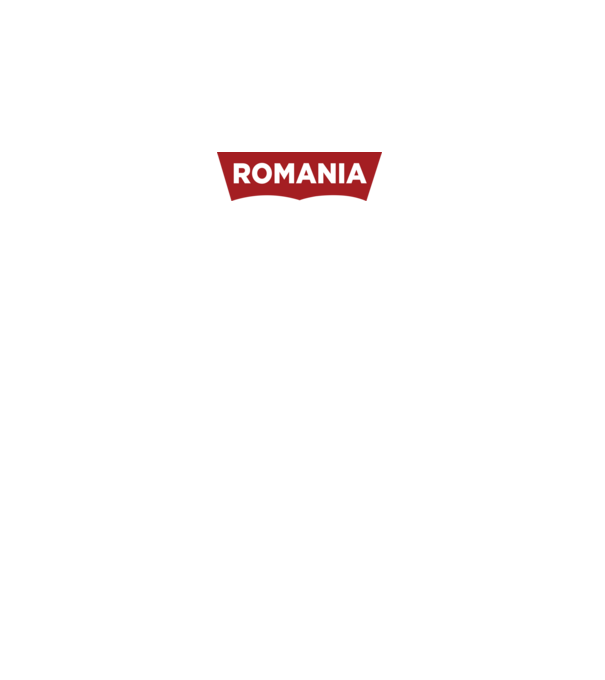 România levis model alb pe tricou