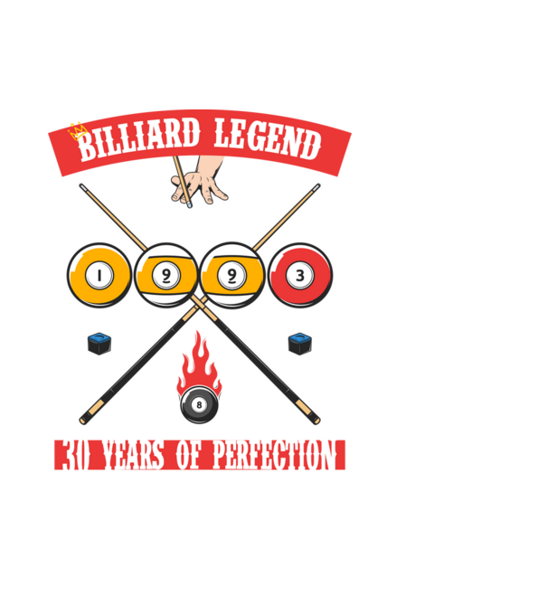Billiard legend born in 1993 model negru pe tricou