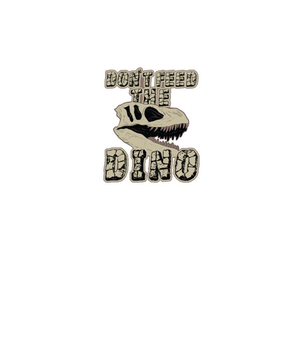 Dont feed the dino model gri pe tricou