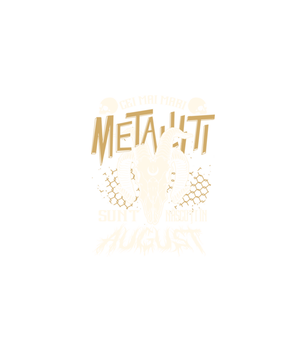 Cei mai mari metaliști sunt născuți în august. model negru pe tricou